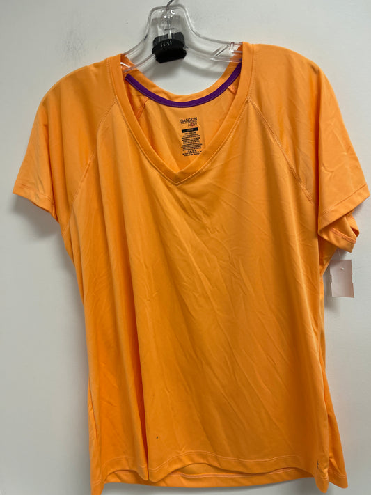 Athletic Top Short Sleeve By Danskin Now In Orange, Size: 2x