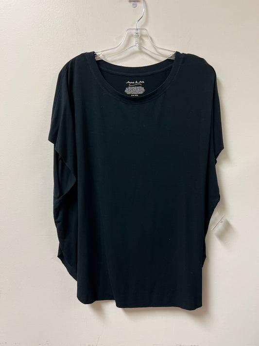 Top Short Sleeve By Anna & Ava In Black, Size: Osfm