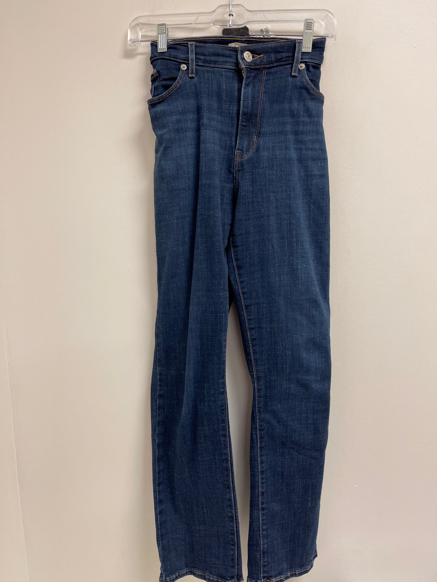 Jeans Straight By Levis In Blue Denim, Size: 14