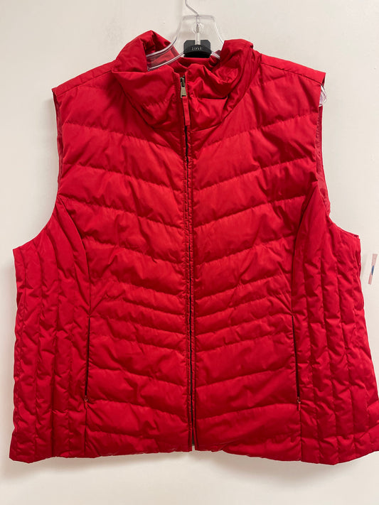 Vest Puffer & Quilted By Talbots In Red, Size: 3x