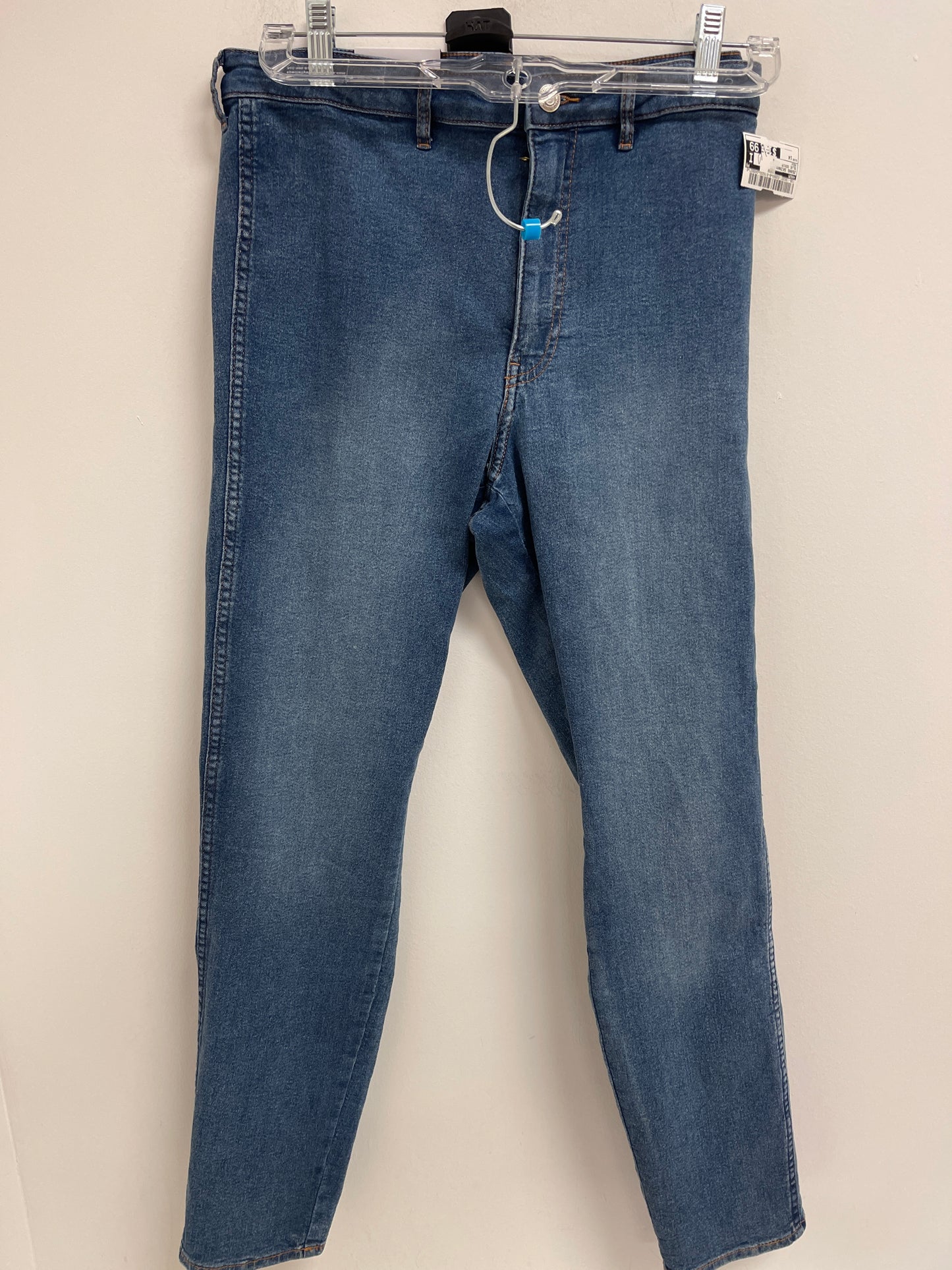 Jeans Skinny By H&m In Blue Denim, Size: 14