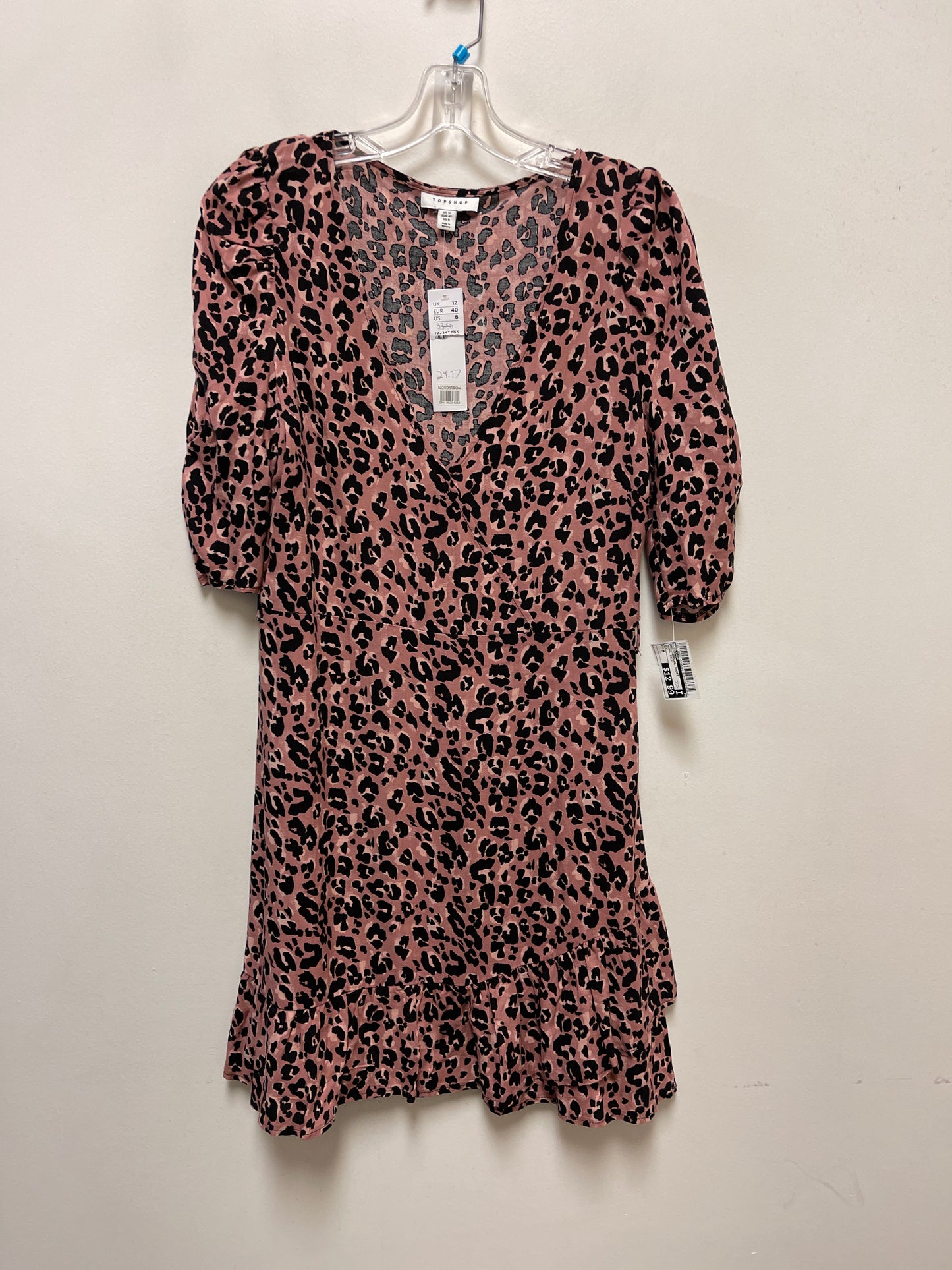 Dress Casual Short By Top Shop In Animal Print, Size: M