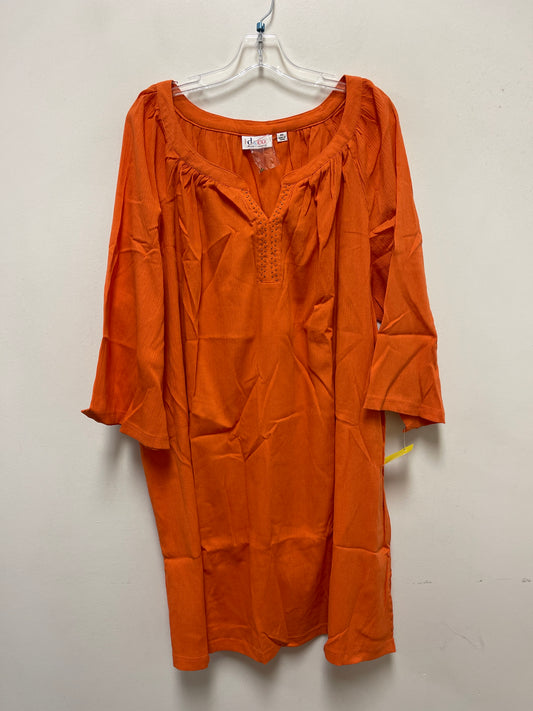 Dress Casual Short By Denim And Company In Orange, Size: 3x