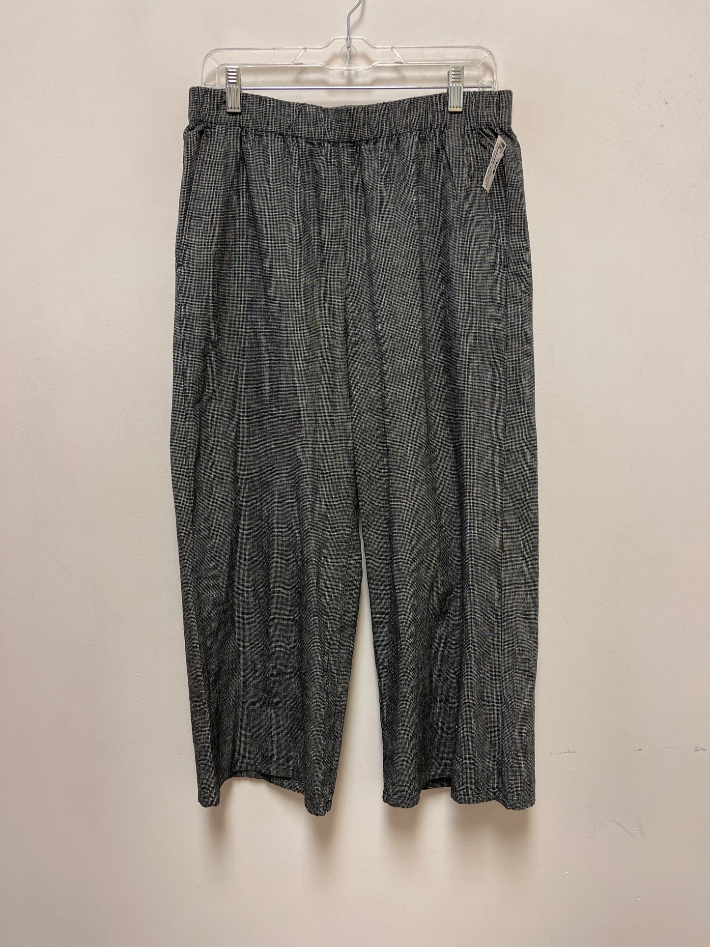 Pants Linen By Eileen Fisher In Black & White, Size: 4