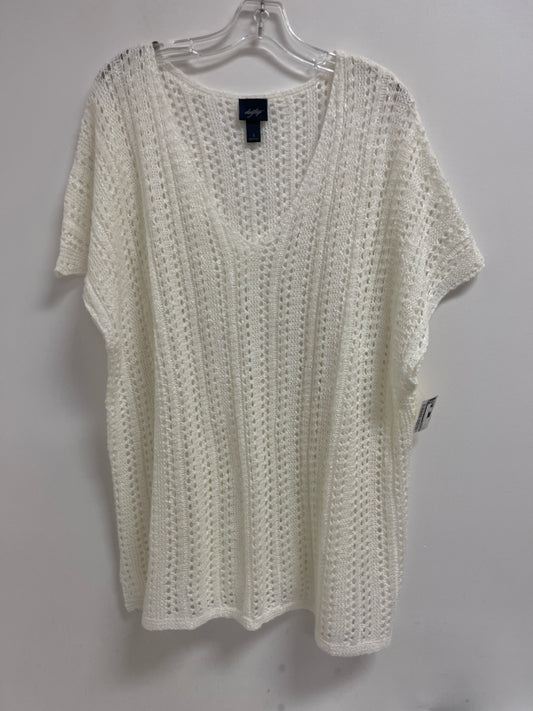 Sweater Short Sleeve By Daytrip In White, Size: S