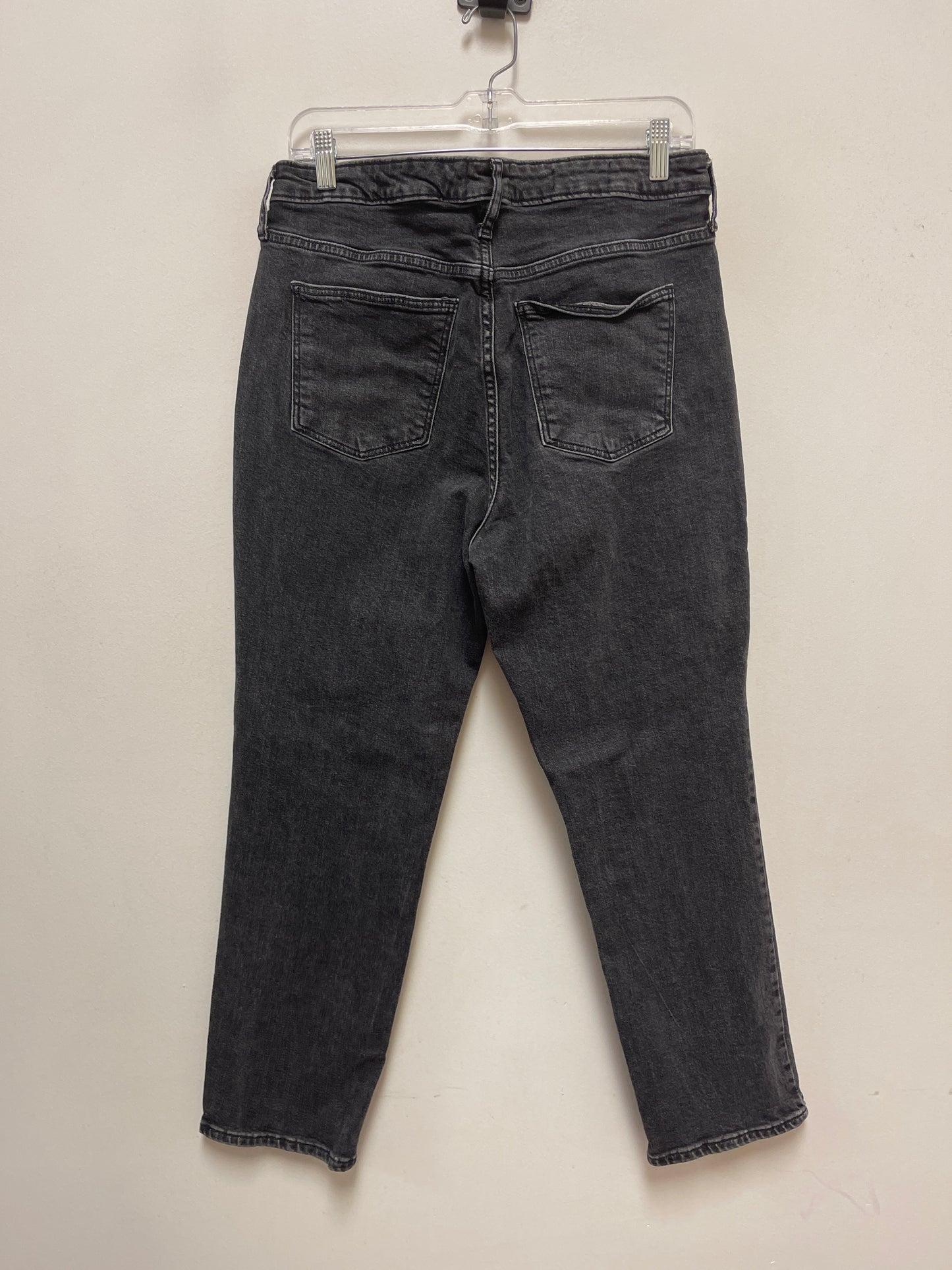 Jeans Straight By Universal Thread In Black Denim, Size: 12