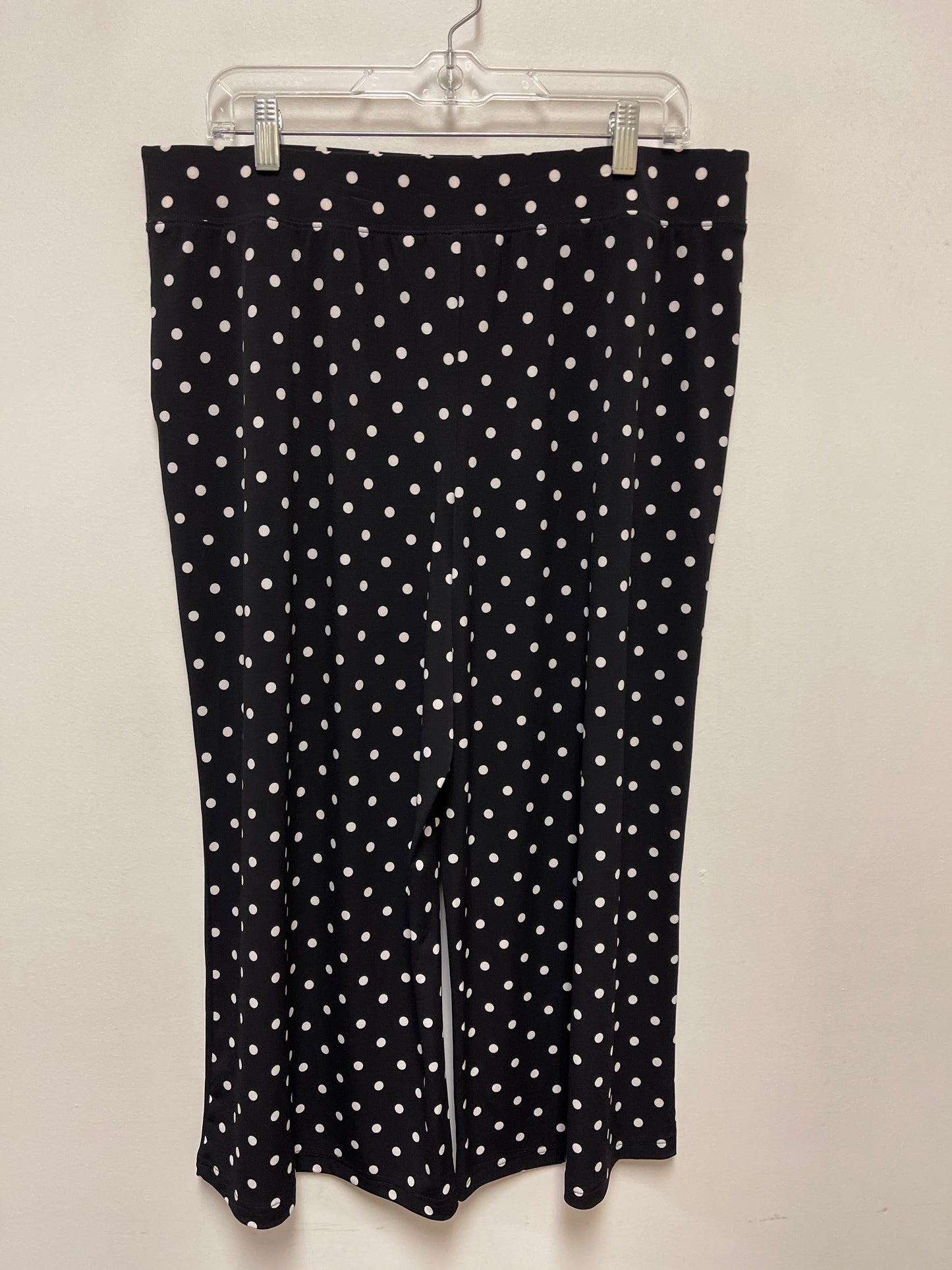 Pants Wide Leg By Denim And Company In Polkadot Pattern, Size: 12