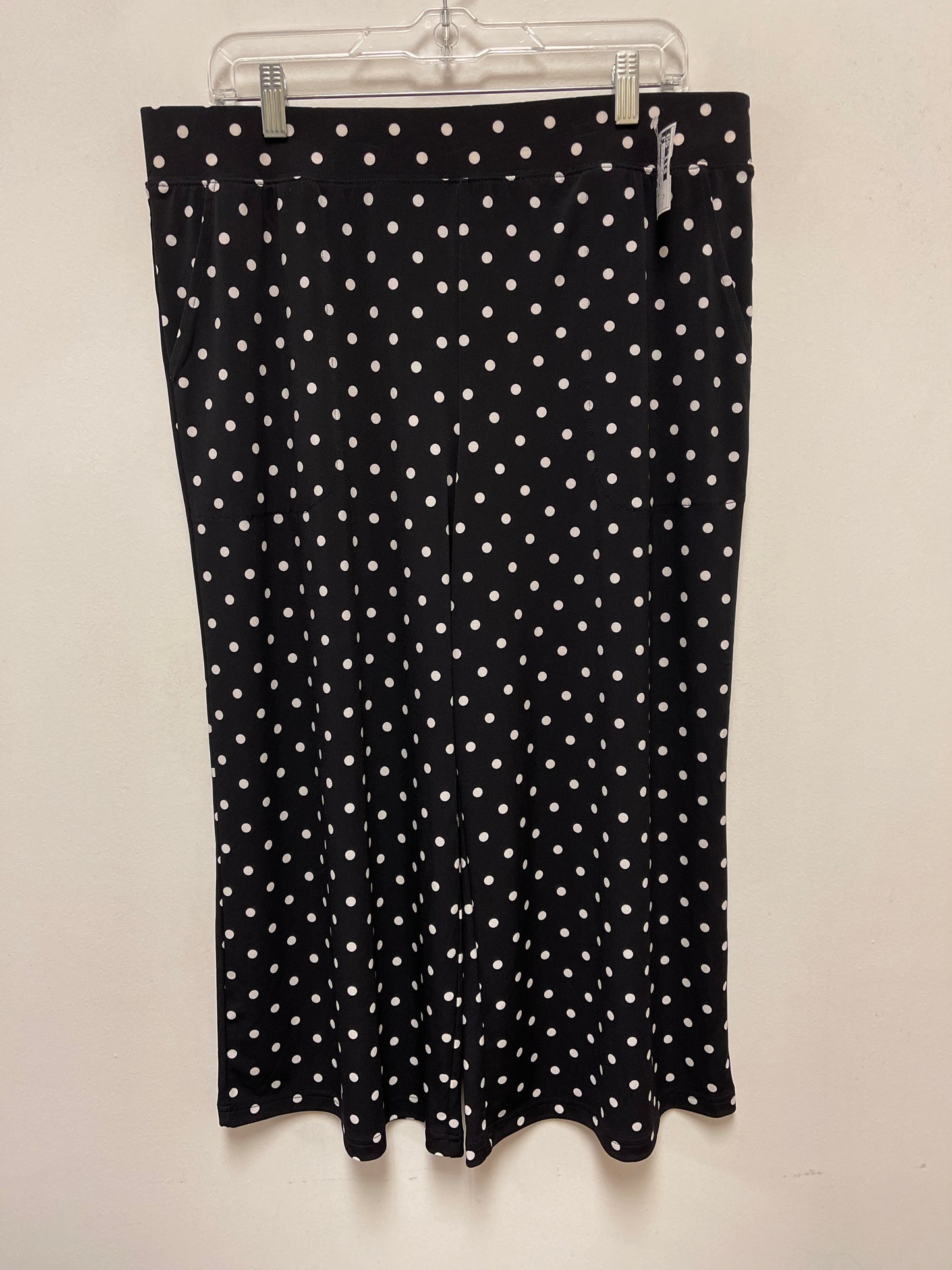 Pants Wide Leg By Denim And Company In Polkadot Pattern, Size: 12