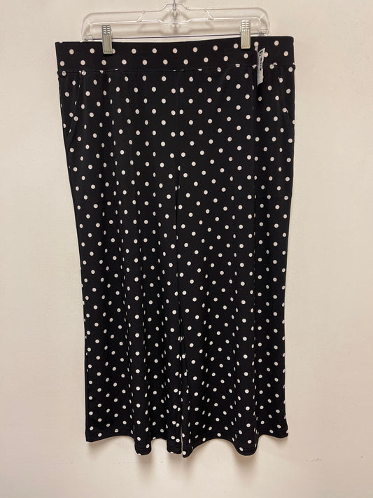 Pants Wide Leg By Denim And Company In Polkadot Pattern, Size: 12