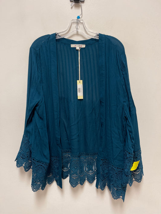 Kimono By Clothes Mentor In Blue, Size: L