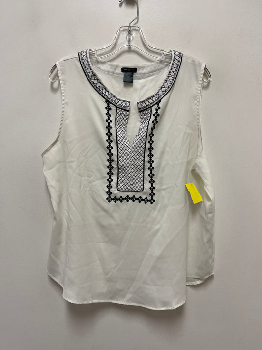 Top Sleeveless By Ann Taylor In Black & White, Size: Xl