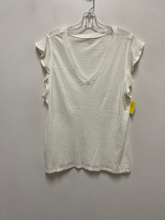 Top Sleeveless By Loft In White, Size: Xl