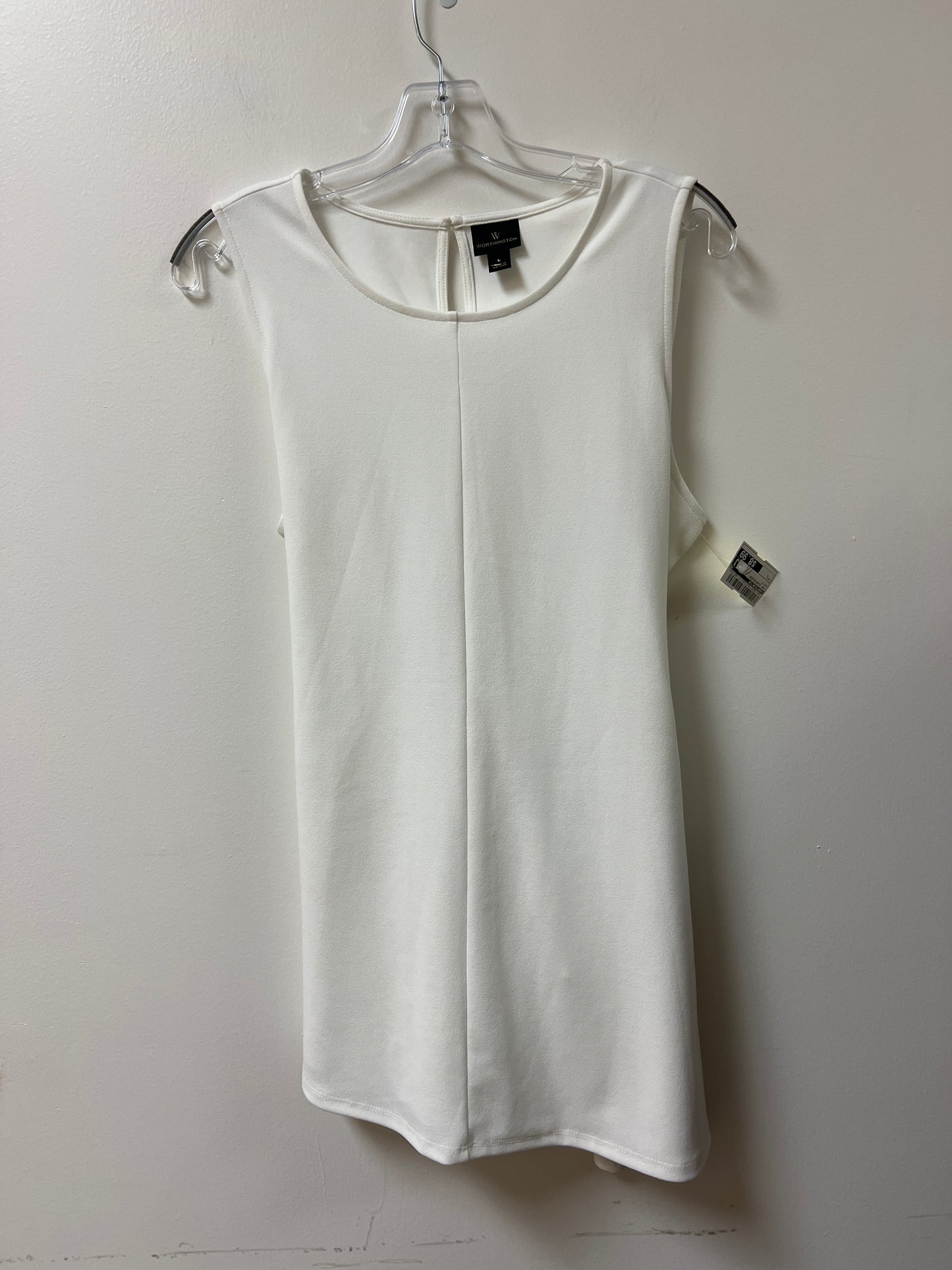 Top Sleeveless By Worthington In White, Size: L