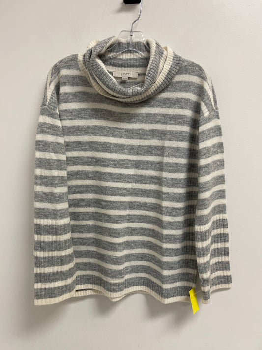 Sweater By Loft In Grey & White, Size: Xs