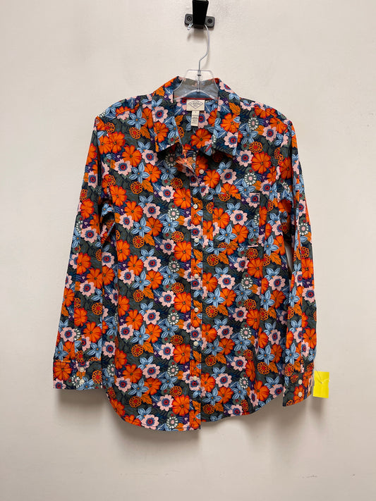 Top Long Sleeve By St Johns Bay In Floral Print, Size: S