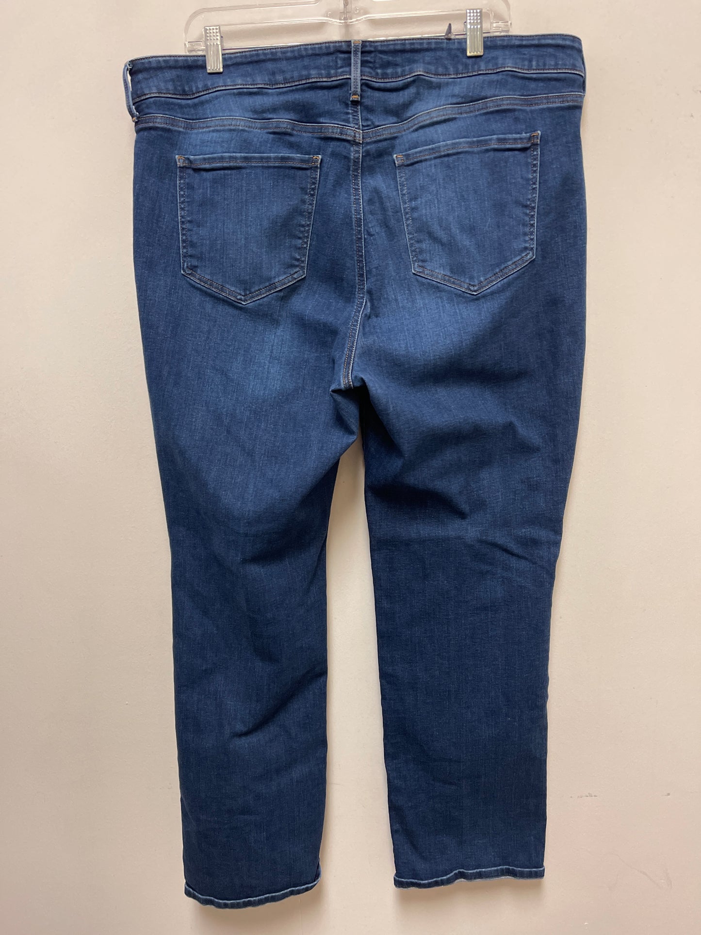 Jeans Straight By Not Your Daughters Jeans In Blue Denim, Size: 18