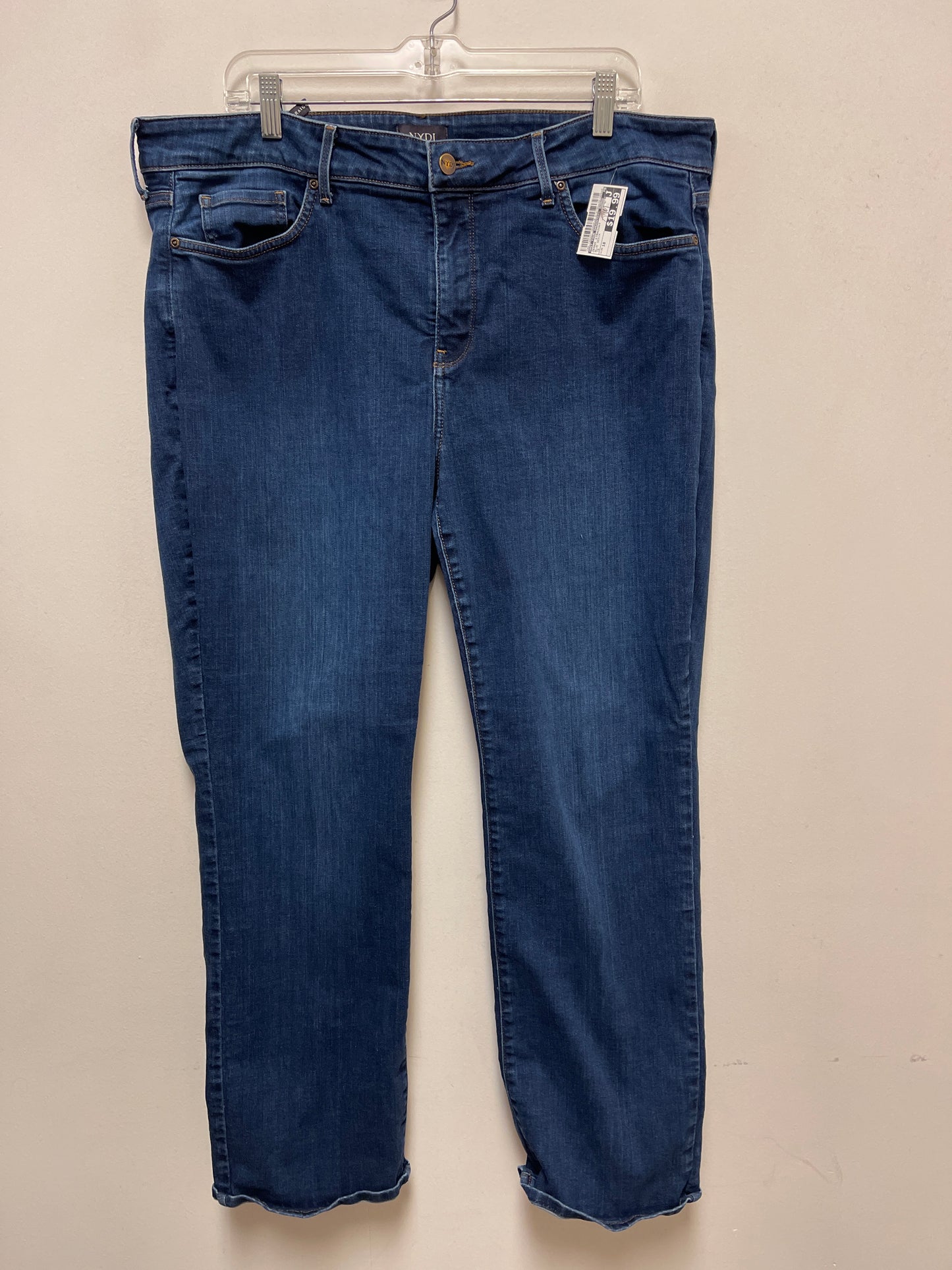 Jeans Straight By Not Your Daughters Jeans In Blue Denim, Size: 18