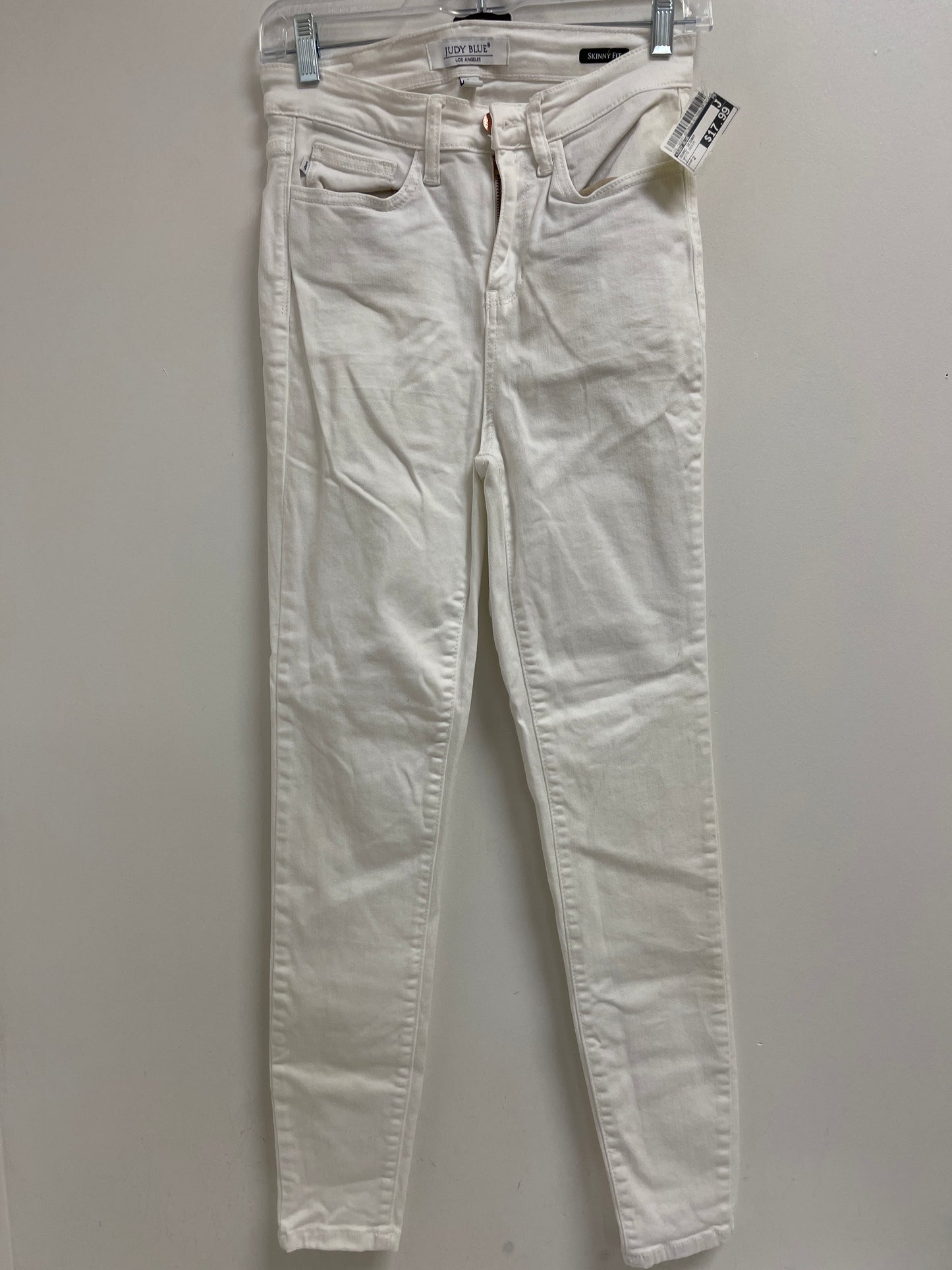 Jeans Skinny By Judy Blue In White Denim, Size: 2