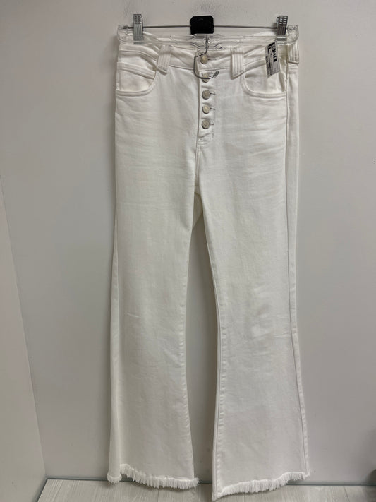 Jeans Flared By Kancan In White Denim, Size: 2