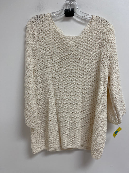 Sweater By Chicos In Cream, Size: Xl