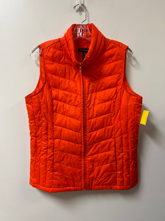 Vest Puffer & Quilted By Inc In Orange, Size: M