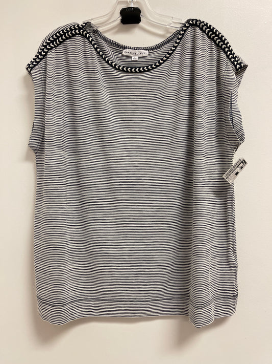 Top Short Sleeve By Jane And Delancey In Striped Pattern, Size: L