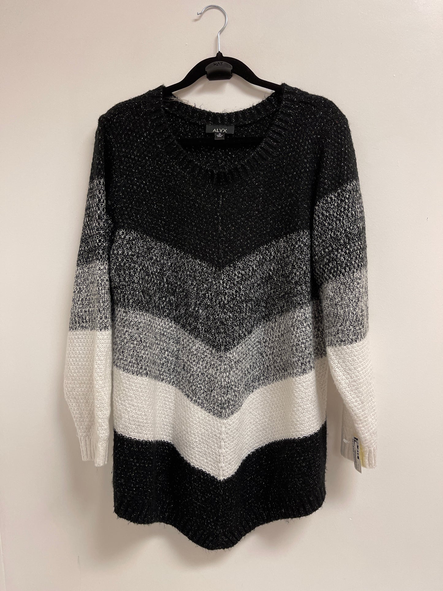 Sweater By Alyx In Black & White, Size: 1x