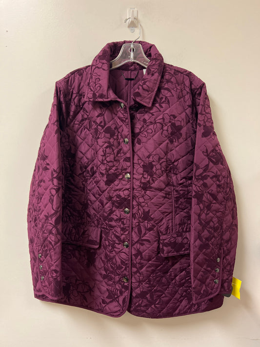 Jacket Puffer & Quilted By Chicos In Purple, Size: 2x