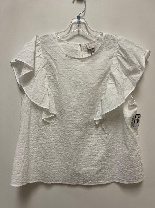 Top Short Sleeve By A New Day In White, Size: 2x