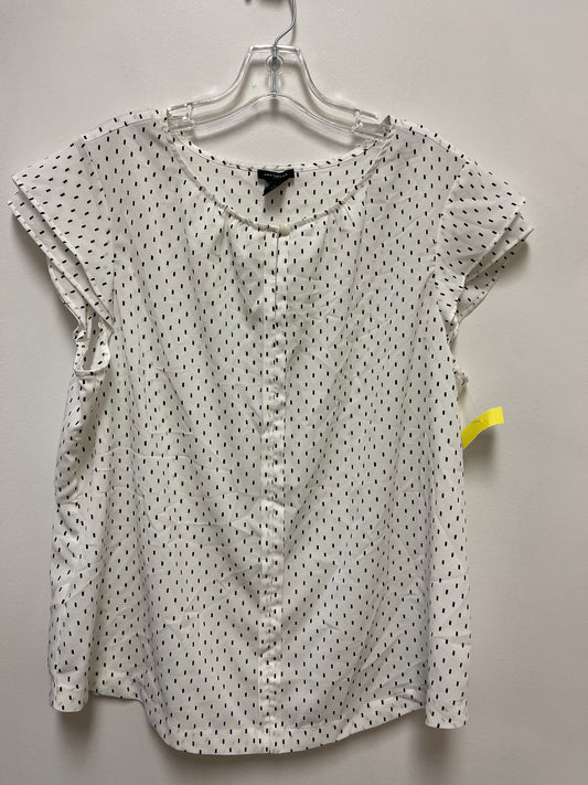 Top Short Sleeve By Ann Taylor In Black & White, Size: Xl