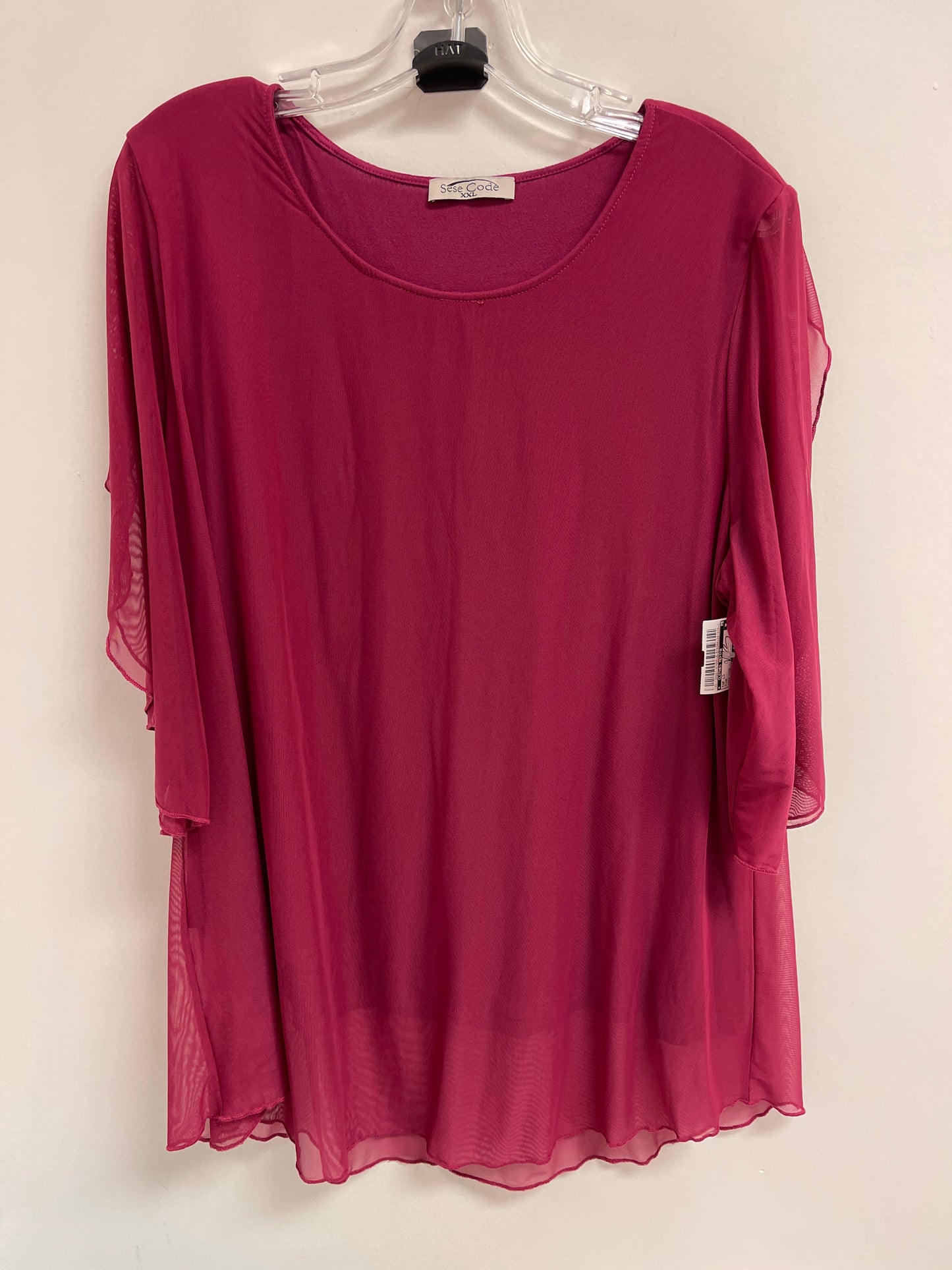 Top Long Sleeve By Clothes Mentor In Pink, Size: 2x