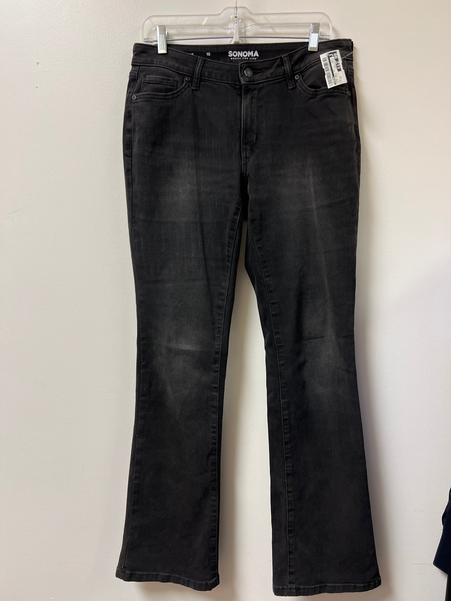 Jeans Boot Cut By Sonoma In Black Denim, Size: 10