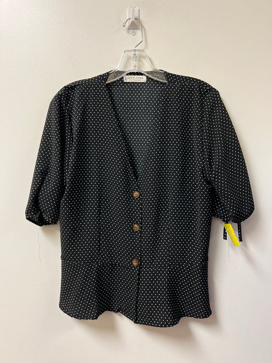 Top Short Sleeve By Jon And Anna In Polkadot Pattern, Size: L