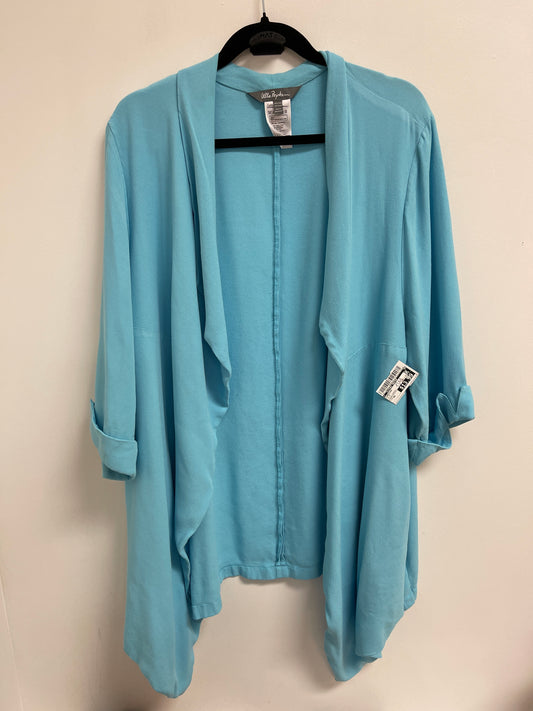 Cardigan By Clothes Mentor In Blue, Size: 4x