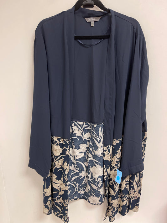 Kimono By Clothes Mentor In Navy, Size: 4x