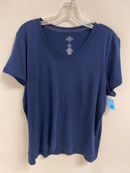 Top Short Sleeve Basic By St Johns Bay In Navy, Size: 2x