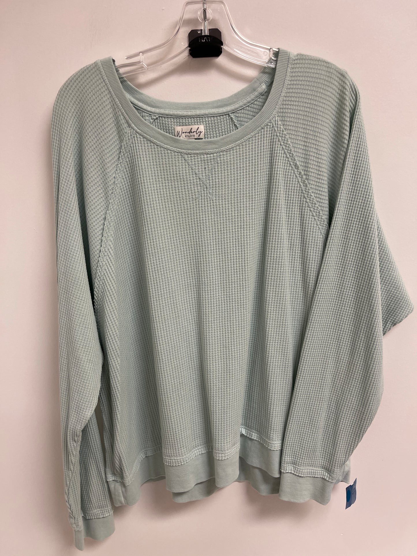 Top Long Sleeve By Wonderly In Blue, Size: L