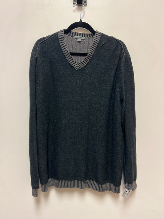 Sweater By Johnston & Murphy In Black & Grey, Size: L