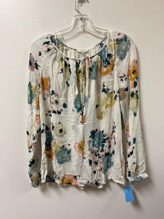 Top Long Sleeve By Lucky Brand In Floral Print, Size: S