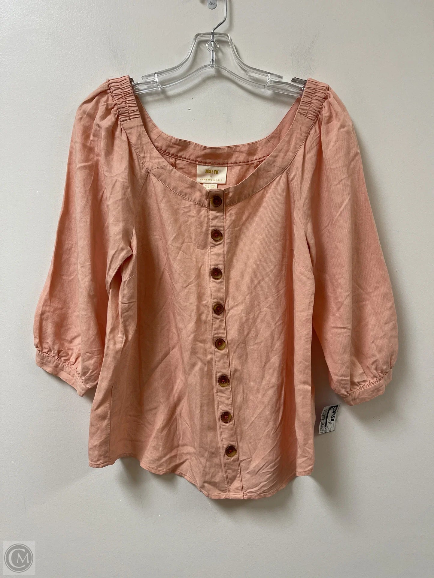 Top Long Sleeve By Maeve In Pink, Size: S