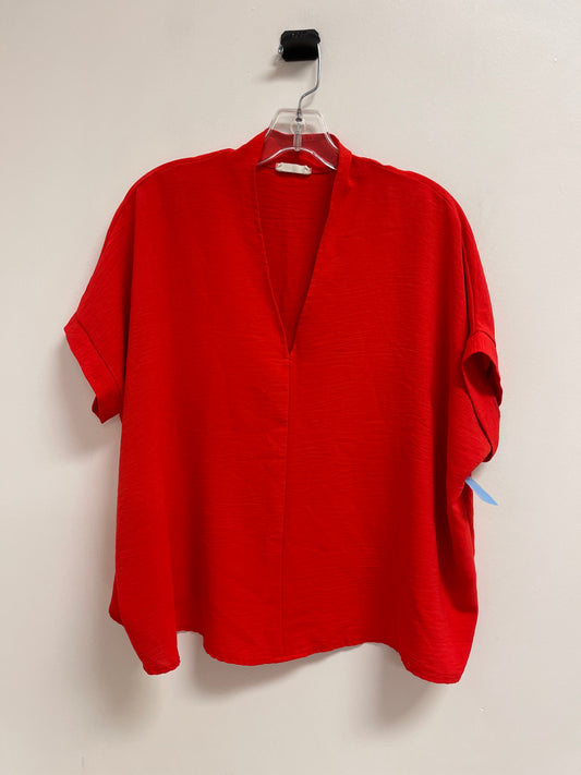 Top Short Sleeve By Clothes Mentor In Red, Size: L