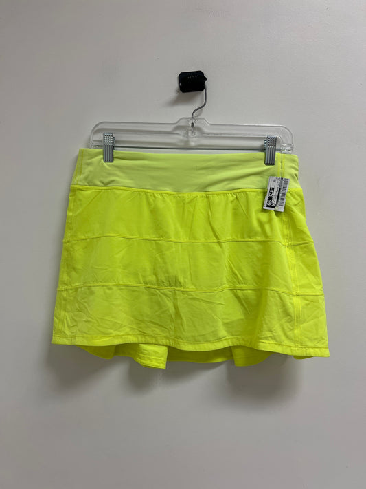 Athletic Skort By Lululemon In Yellow, Size: 8