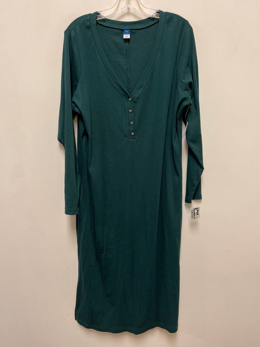 Dress Casual Maxi By Old Navy In Green, Size: 2x