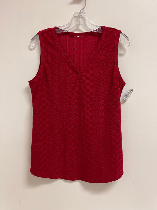 Top Sleeveless By Clothes Mentor In Red, Size: M