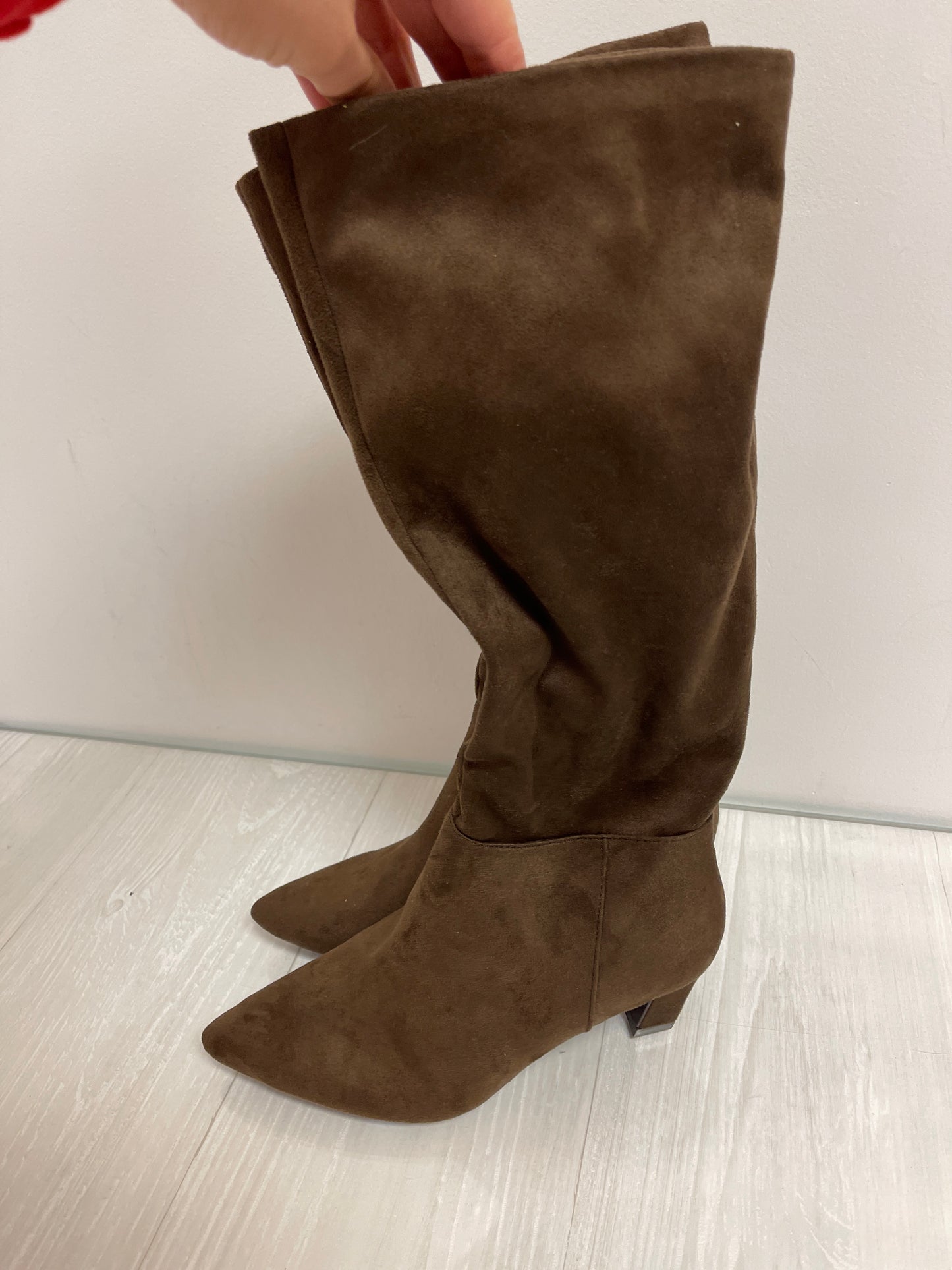 Boots Mid-calf Heels By A New Day In Brown, Size: 6.5