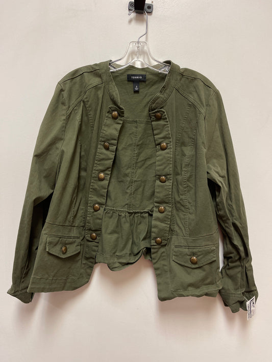 Jacket Other By Torrid In Green, Size: 2x