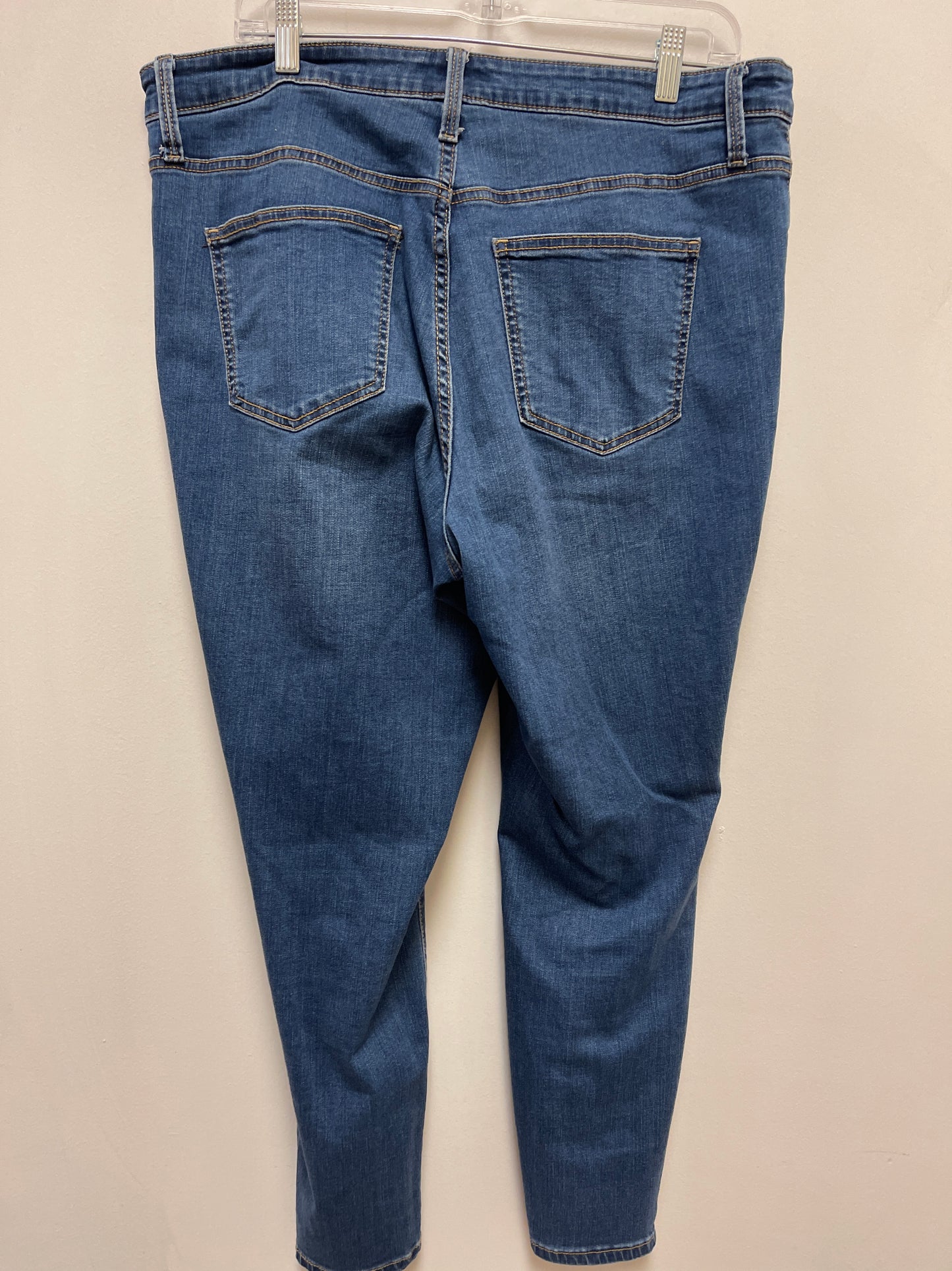 Jeans Skinny By Ava & Viv In Blue Denim, Size: 14