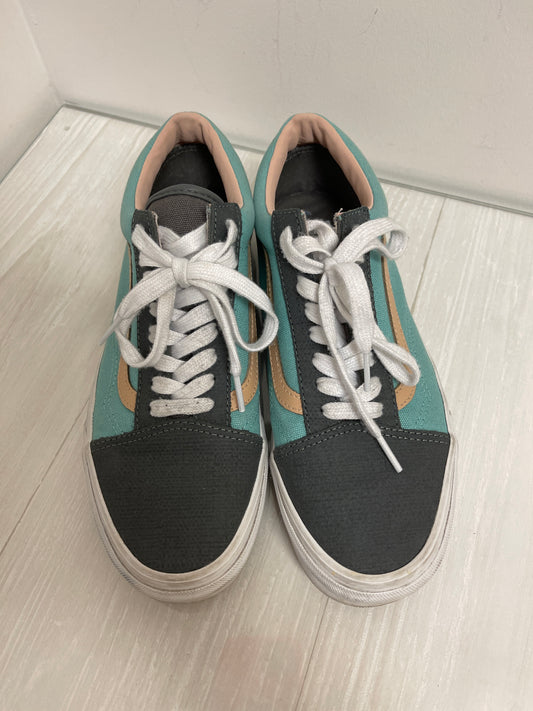 Shoes Sneakers By Vans In Blue & Grey, Size: 9