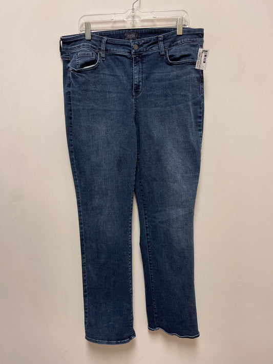 Jeans Straight By Not Your Daughters Jeans In Blue Denim, Size: 14