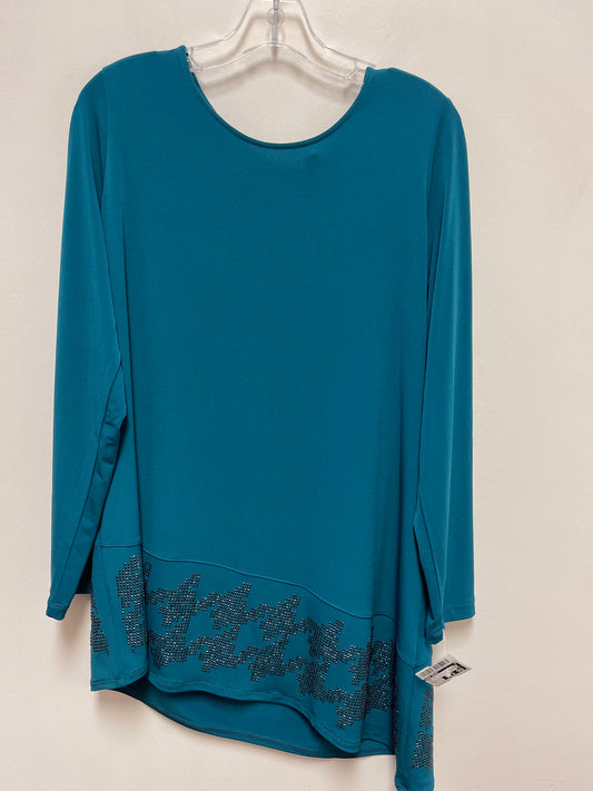 Tunic Long Sleeve By Susan Graver In Blue, Size: M